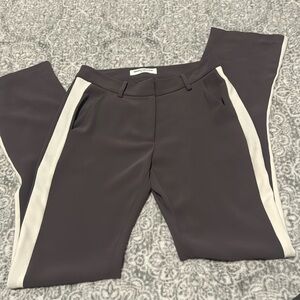 Amanda Uprichard pants Size P (s/xs) charcoal grey with stripe.